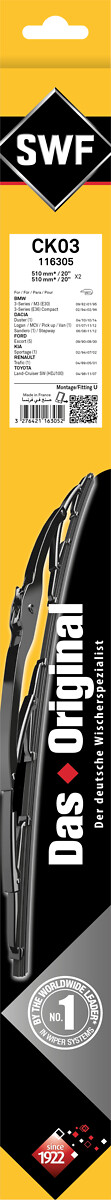 Wiper Blade - 116305 SWF